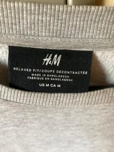 Polerón Oversize H&M Gris Melange Talla L - miniatura 3