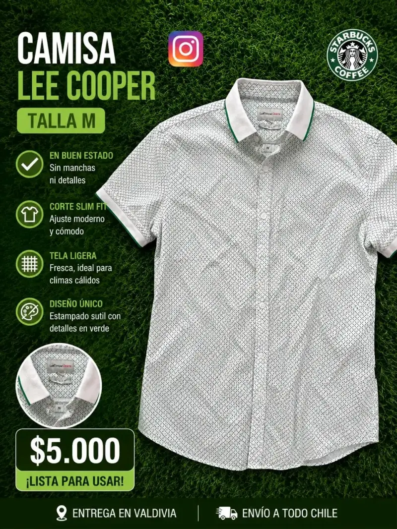 Camisa Lee Cooper Slim Fit Talla M - 1