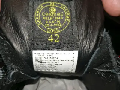 Zapatos de seguridad #42 Enduro negros resistentes - miniatura 5