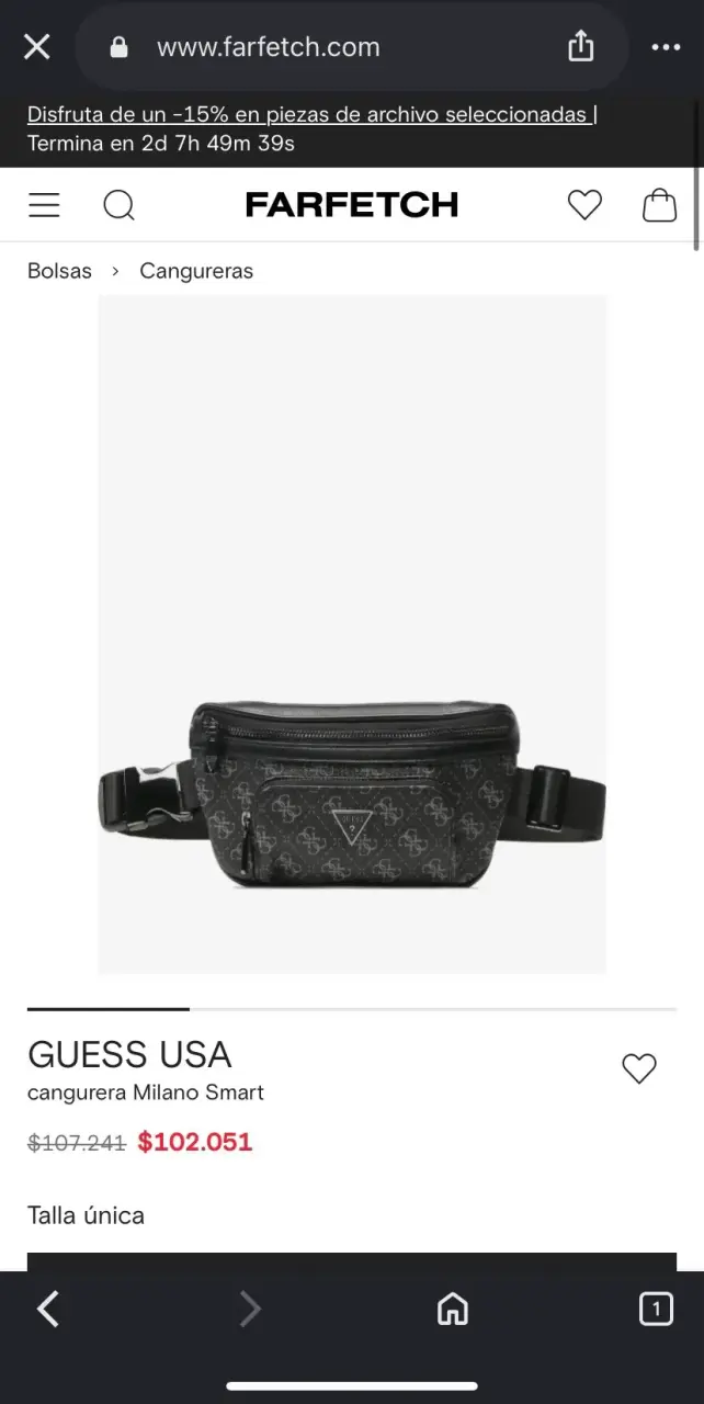 banano Guess Negra original con etiqueta - 4