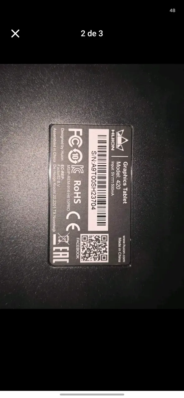 Tableta Gráfica Huion H420 con Lápiz USB - 2