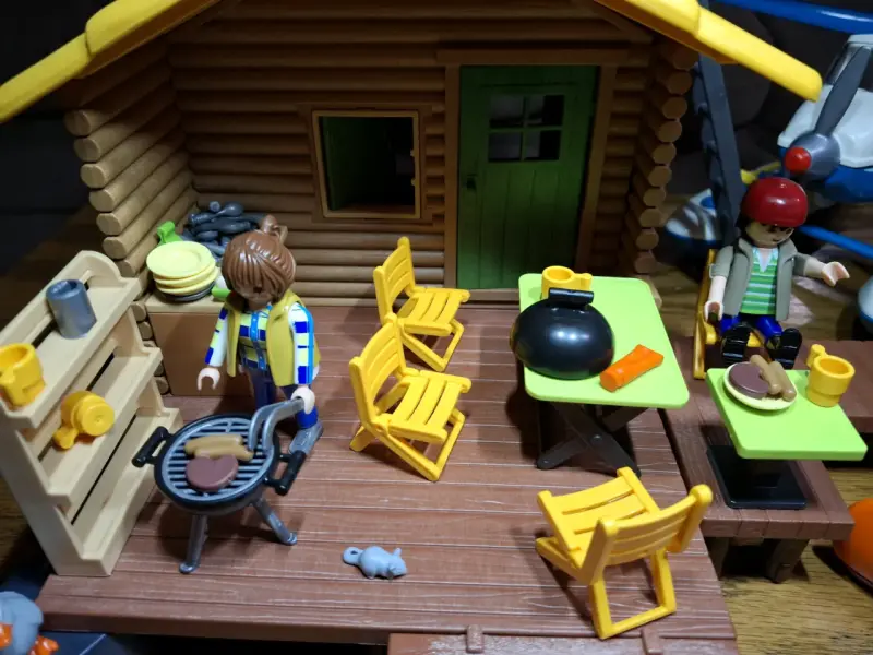 Playmobil,Cabaña en el Lago con Hidroavión y Canoa - 5