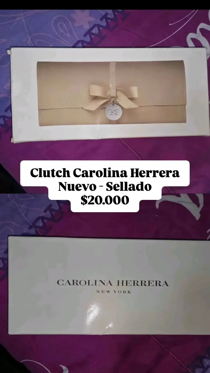 Clutch Carolina Herrera Nuevo Beige