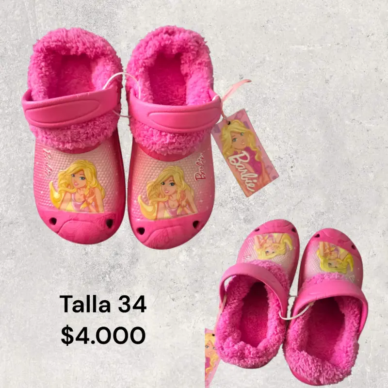 Zapatillas de Casa Barbie Rosadas Talla 34