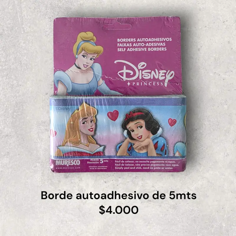 Borde autoadhesivo Disney Princesas 5 metros