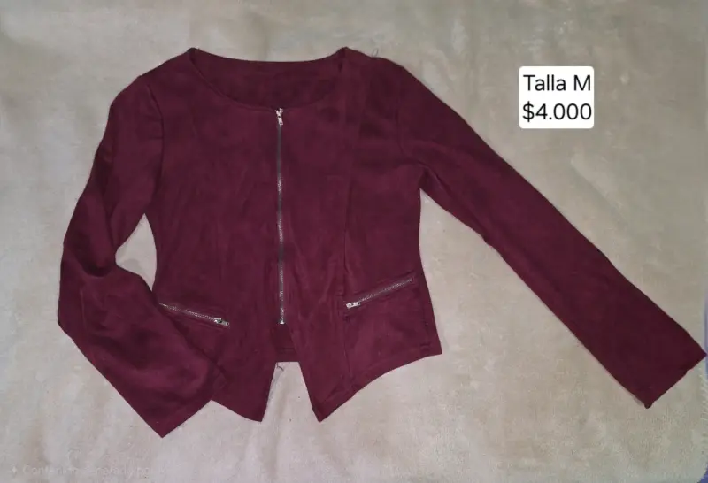 Chaqueta de mujer burdeos talla M