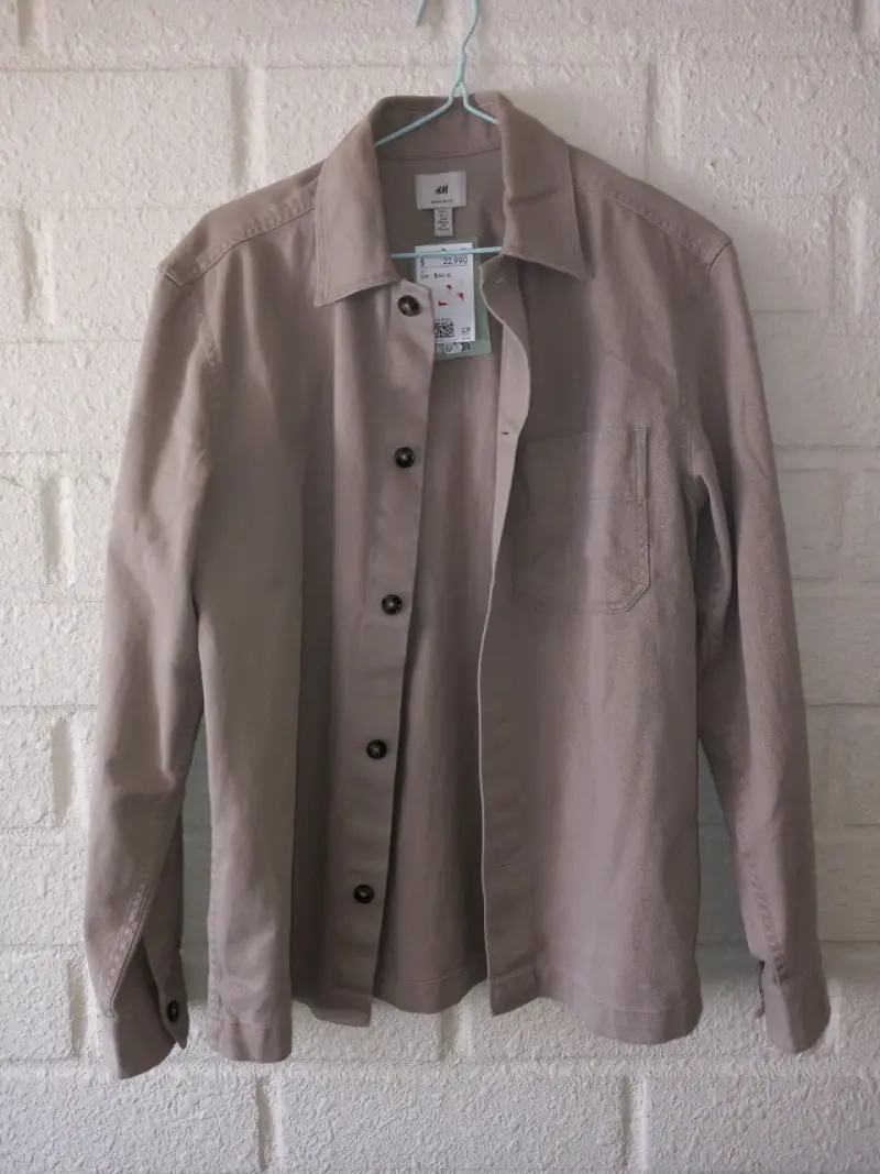 Camisa Beige Hombre H&M Talla S