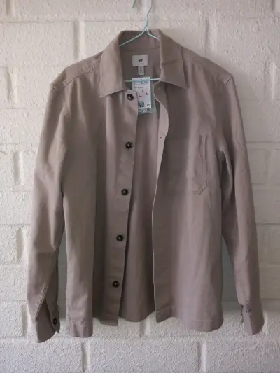 Camisa Beige Hombre H&M Talla S - miniatura 1