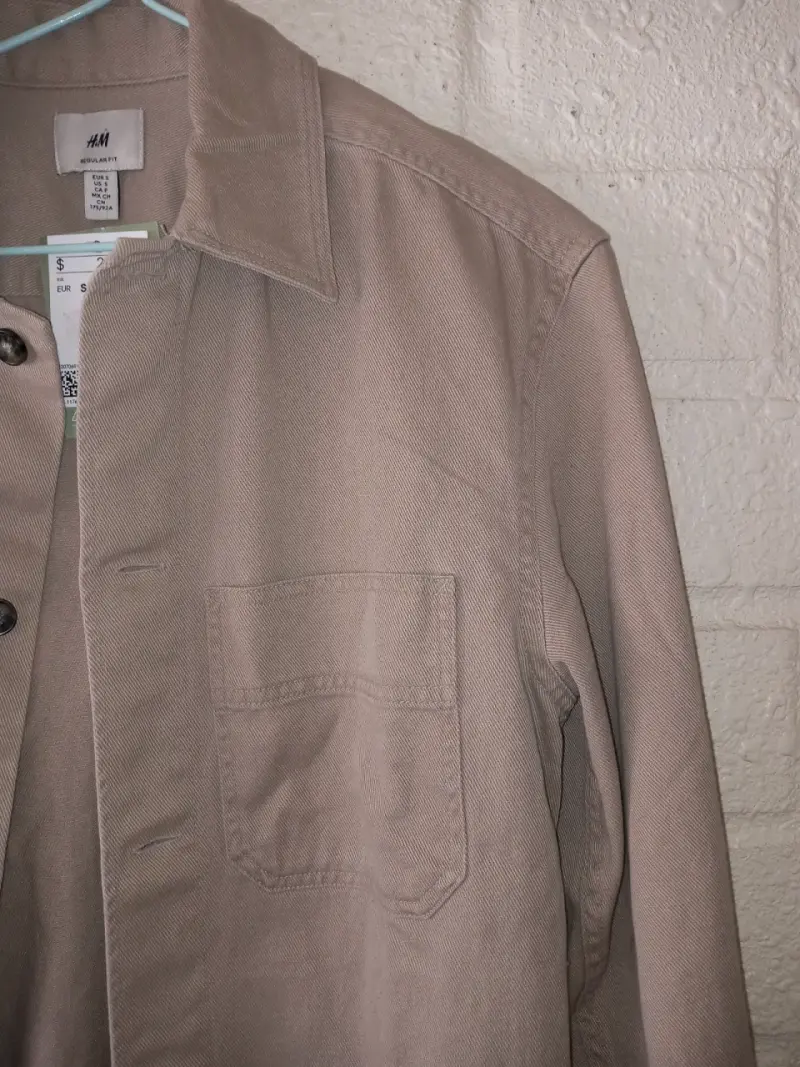 Camisa Beige Hombre H&M Talla S - 2