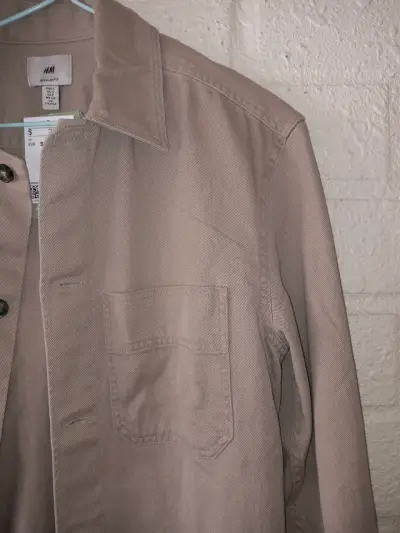 Camisa Beige Hombre H&M Talla S - miniatura 2