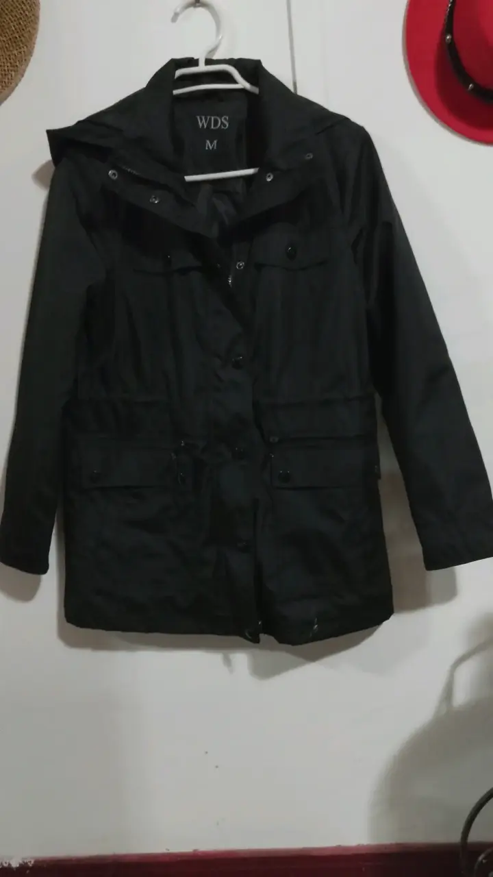 Chaqueta negra impermeable WDS talla M - 1