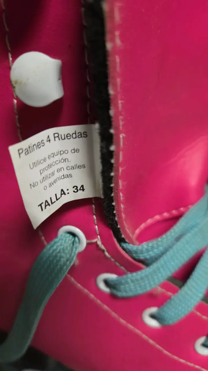 Patines de 4 ruedas rosados talla 34 - 2