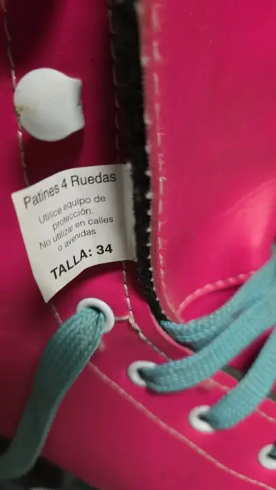 Patines de 4 ruedas rosados talla 34 - miniatura 2