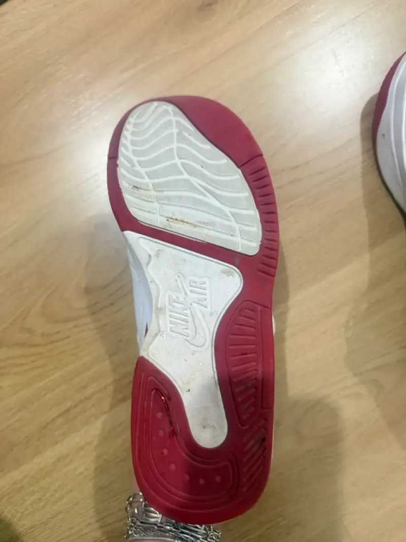 Zapatillas deportivas Nike Air blancas y rojas - 3