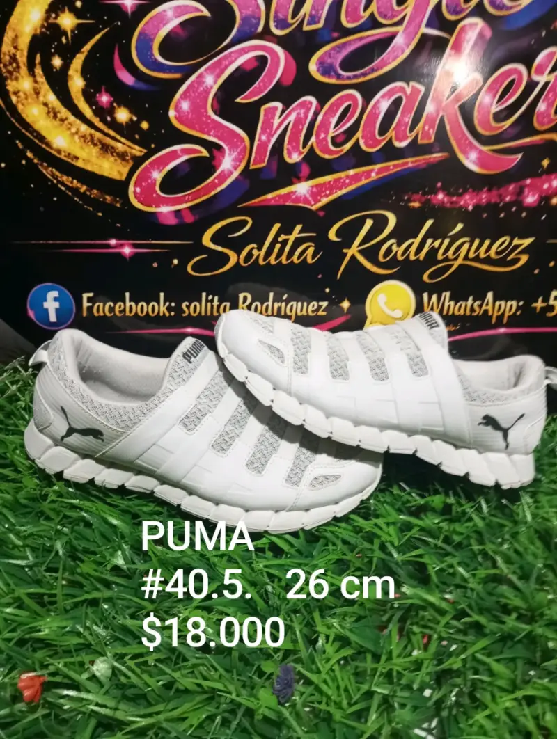 Zapatillas deportivas blancas Puma talla 40.5