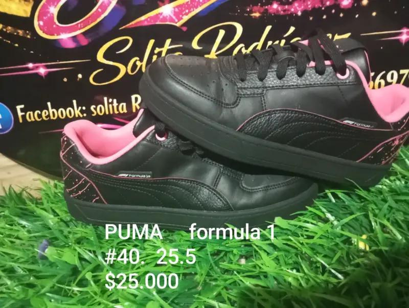 Zapatillas Puma Formula 1 negras y rosas