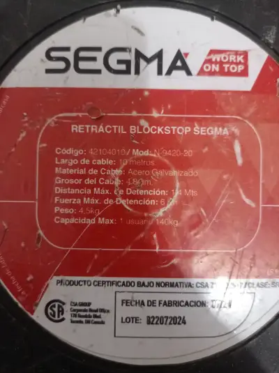 Retráctil Blockstop Segma 10 metros - miniatura 3