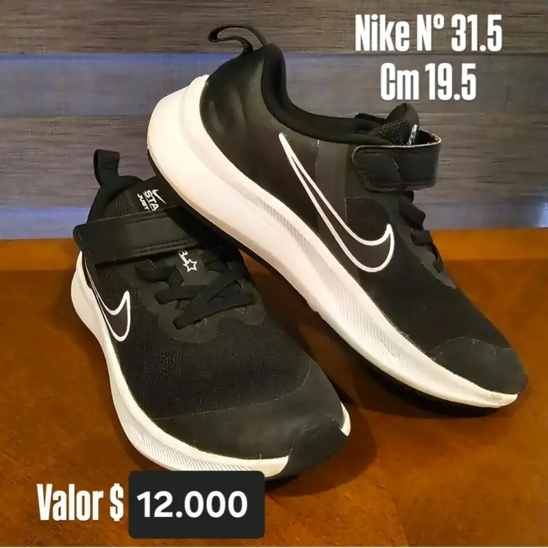 Zapatillas deportivas Nike negras talla 31.5