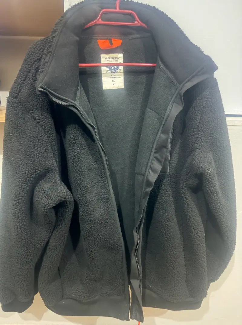 Chaqueta de lana polar negra Arrow XL