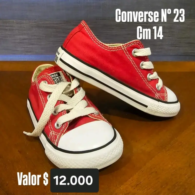 Zapatillas Converse All Star rojas talla 23