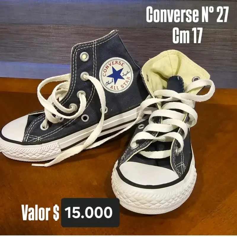 Zapatillas Converse All Star negras talla 27