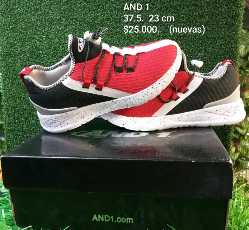 Zapatillas deportivas AND1 rojas y negras nuevas