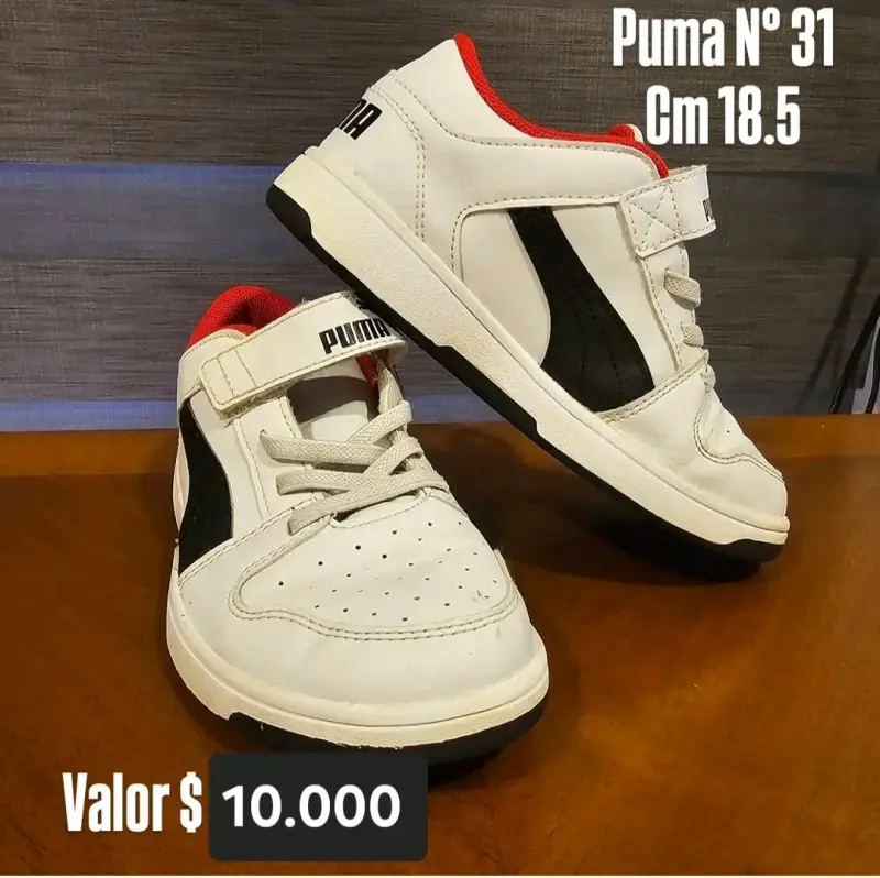 Zapatillas deportivas Puma blancas para niños talla 31