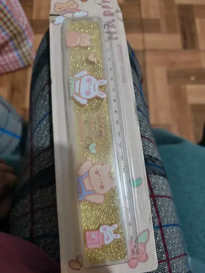Set de reglas escolares decorativas con glitter - miniatura 1