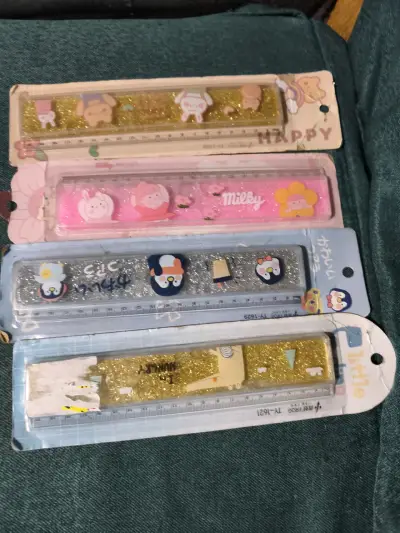 Set de reglas escolares decorativas con glitter - miniatura 5