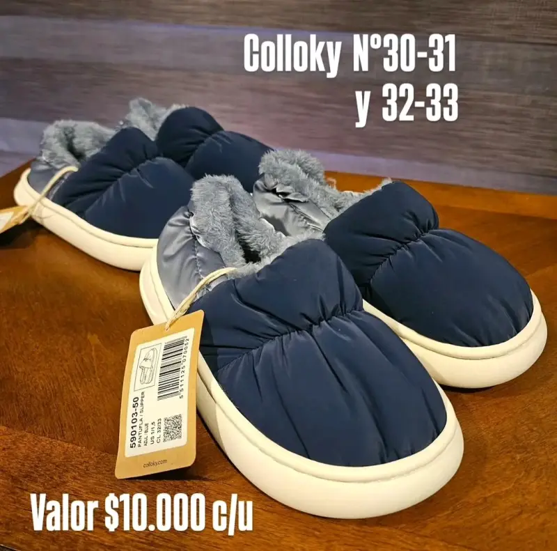 Pantuflas Colloky para niños talla 30-33