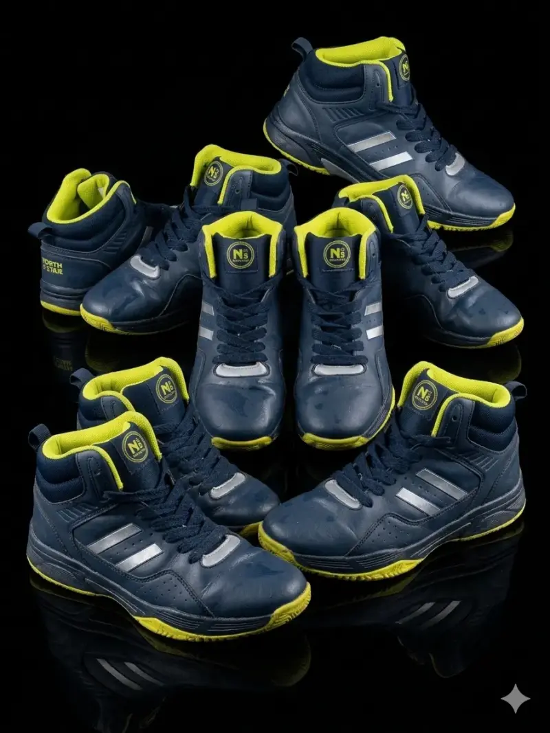 Zapatillas deportivas altas azul y amarillo North State - 1