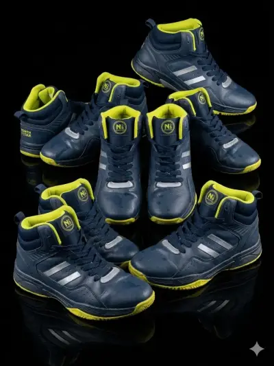 Zapatillas deportivas altas azul y amarillo North State - miniatura 1