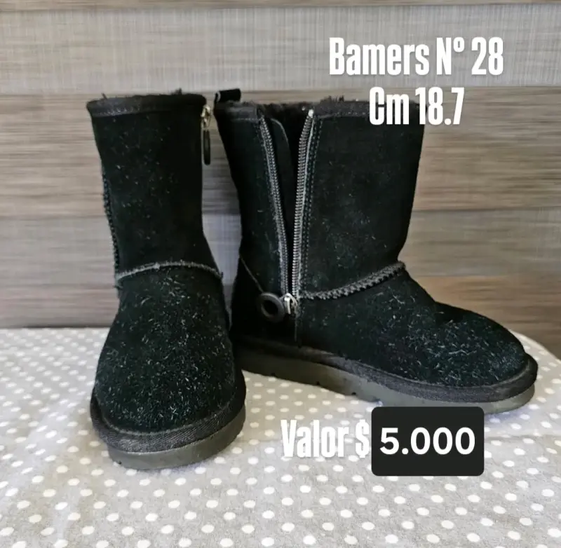 Botas negras para niños Bamers talla 28