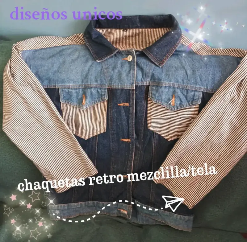 Chaqueta de mezclilla retro unisex - 1