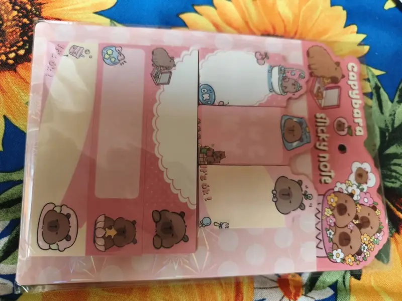 Notas adhesivas Capybara diseño kawaii - 1