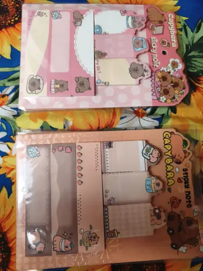 Notas adhesivas Capybara diseño kawaii - miniatura 3