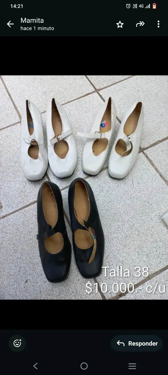 Zapatos de baile de cuero talla 38