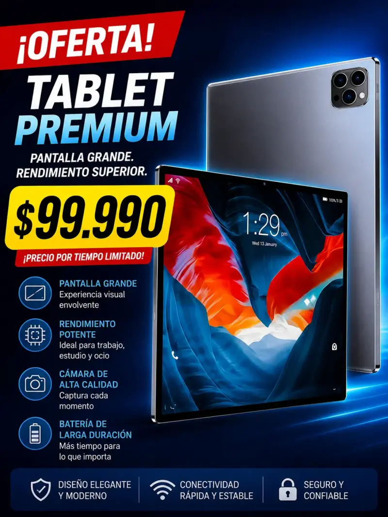 Tablet BDF 4Gb RAM +64Gb ROM