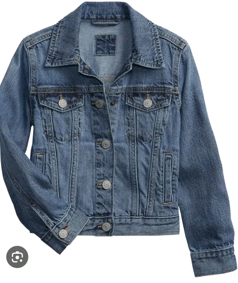 Chaqueta de mezclilla azul para mujer - 2