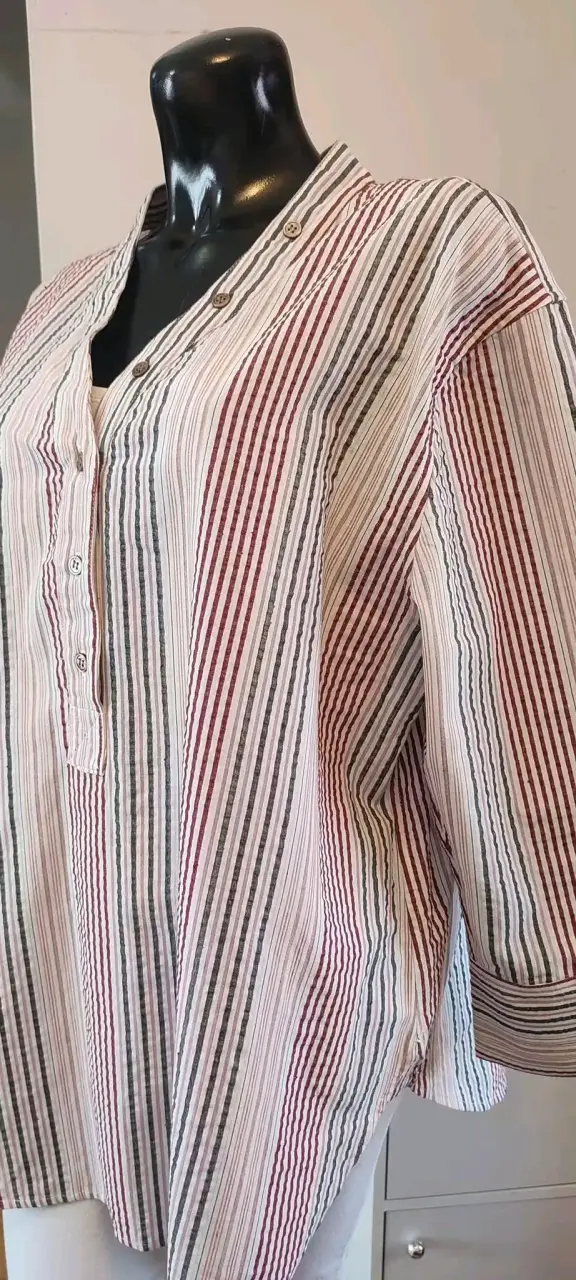 Blusa de rayas multicolor para mujer - 2