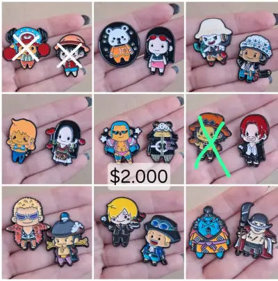 Set de pines de personajes anime y videojuegos - miniatura 1