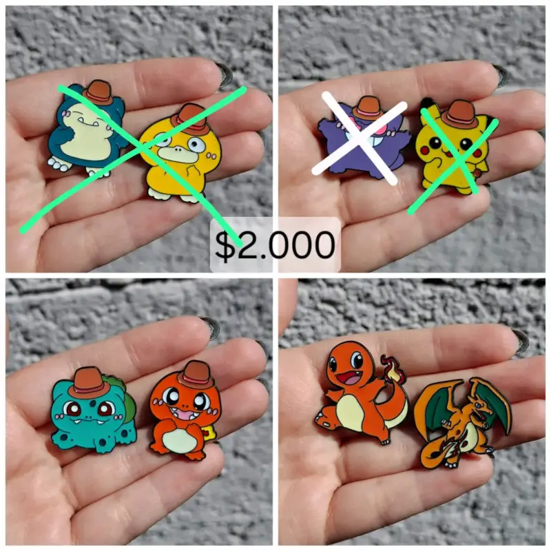 Set de pines de personajes anime y videojuegos - 2