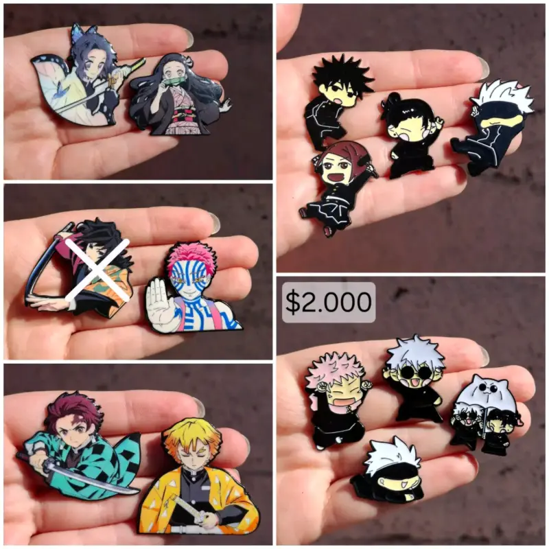 Set de pines de personajes anime y videojuegos - 4