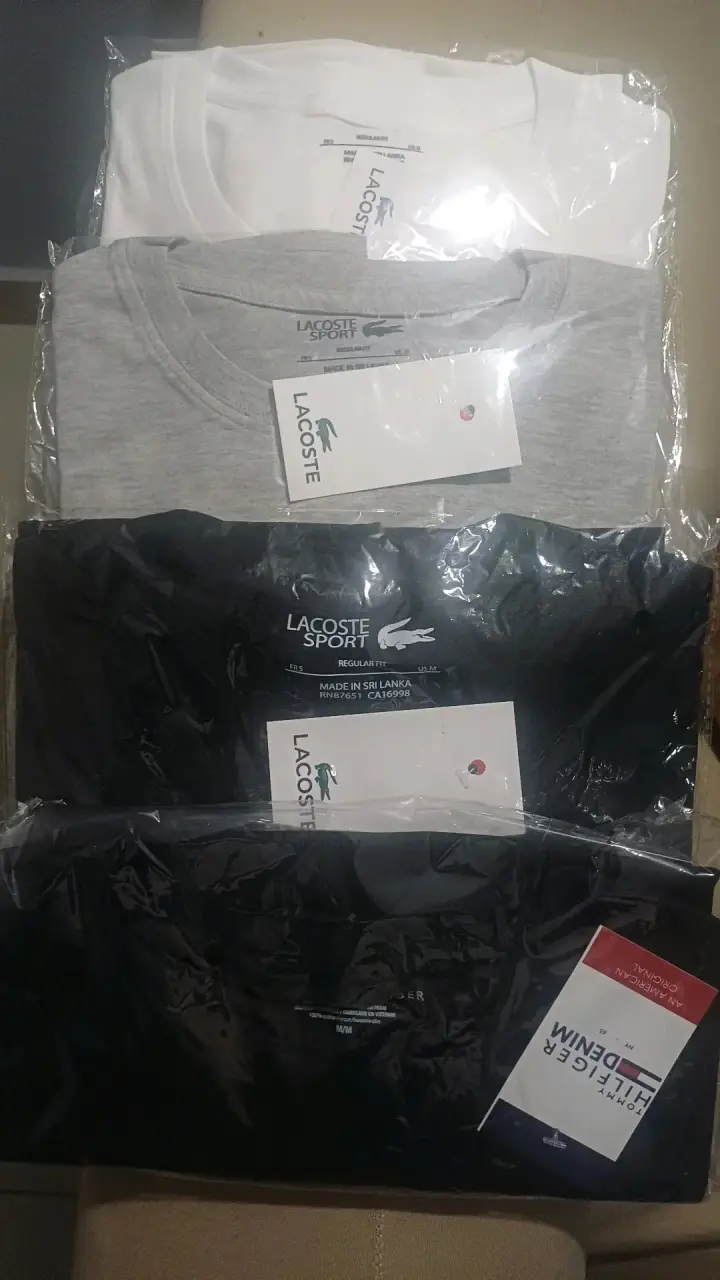 Pack de poleras de marcas Adidas, Lacoste y Nike - 3