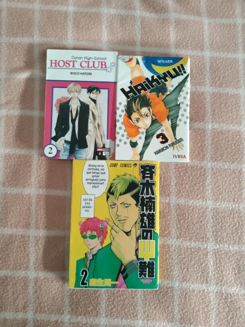 Lote mangas: Ouran Host Club, Haikyuu, Saiki Kus