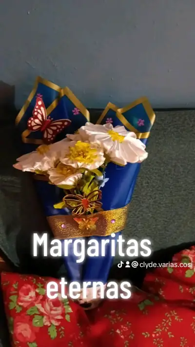 Ramo de flores mediano artificiales varias - miniatura 1