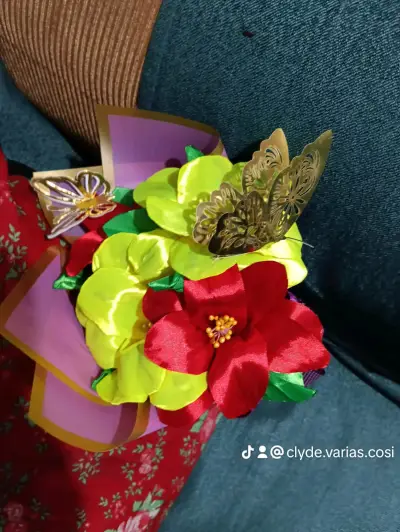 Ramo de flores mediano artificiales varias - miniatura 2