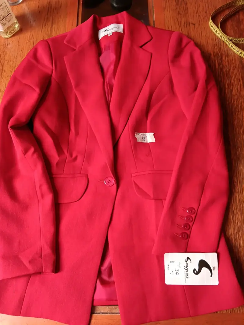 Chaqueta de mezclilla azul para mujer - 4