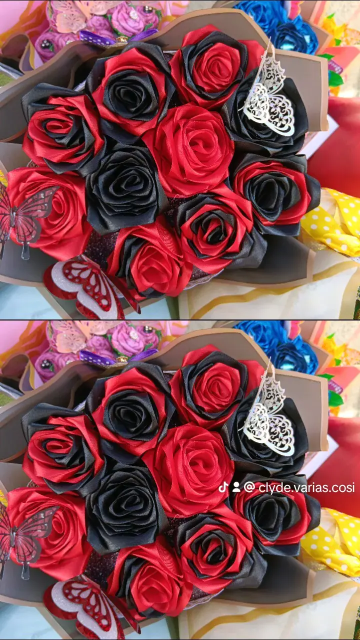 Ramo de rosas artificiales decorativas - 4