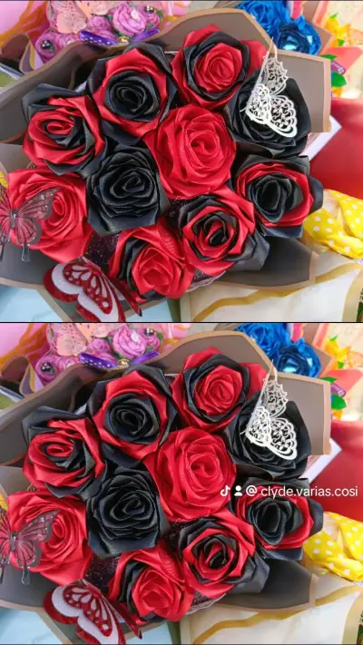 Ramo de rosas artificiales decorativas - miniatura 4